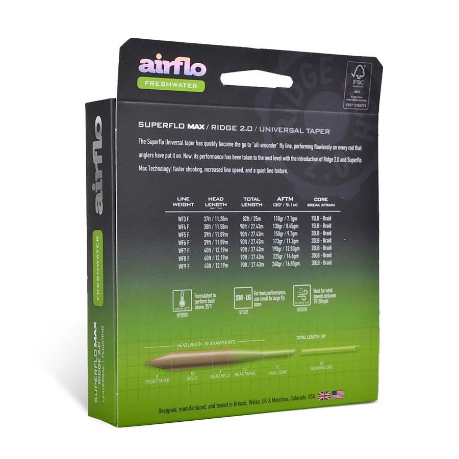 Airflo Superflo Max Ridge 2.0 - Universal Taper - Moss Olive/Chartreuse - Image 3