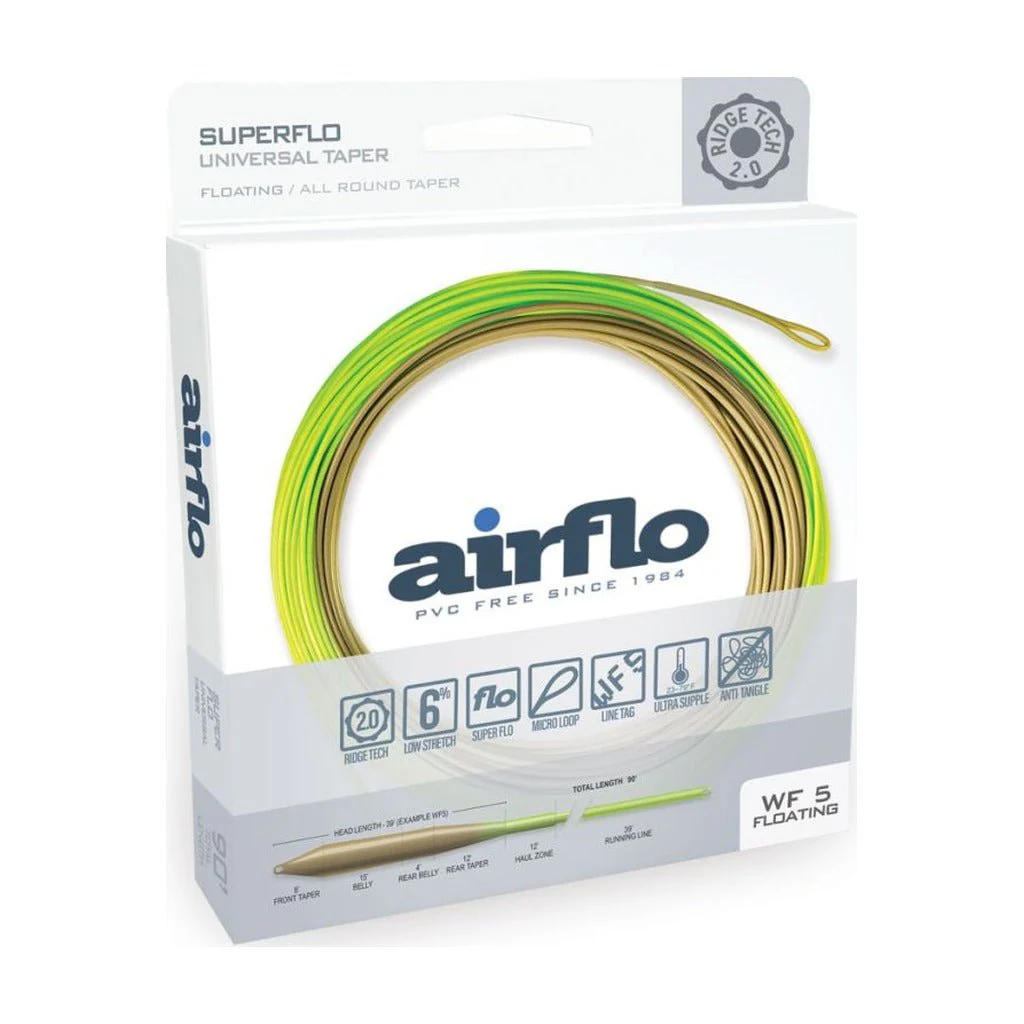 Airflo Superflo Ridge 2.0 Universal Taper - Moss Olive/Chartreuse