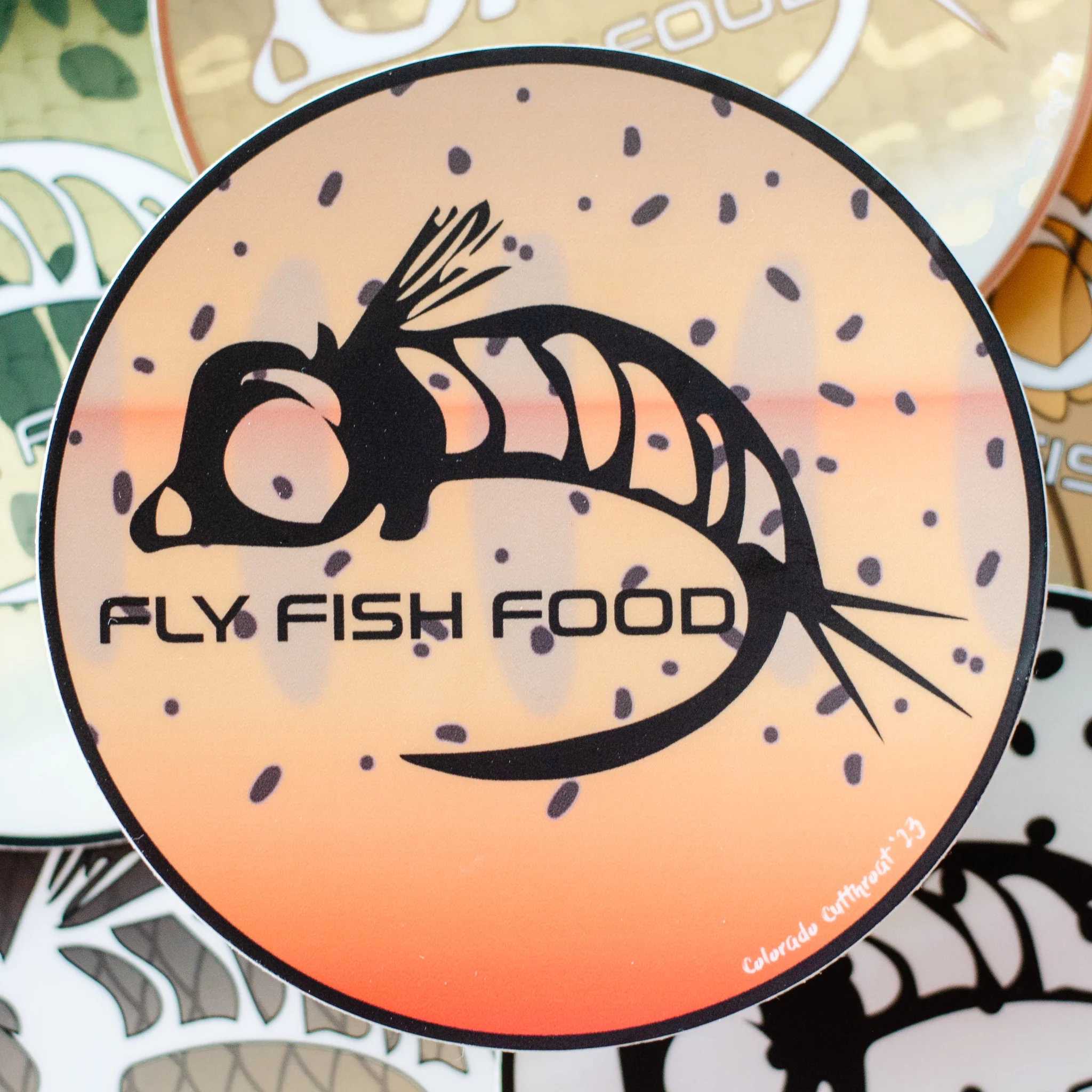 Fly Fish Food Sticker - Colorado Cutthroat Trout (5") - Image 2