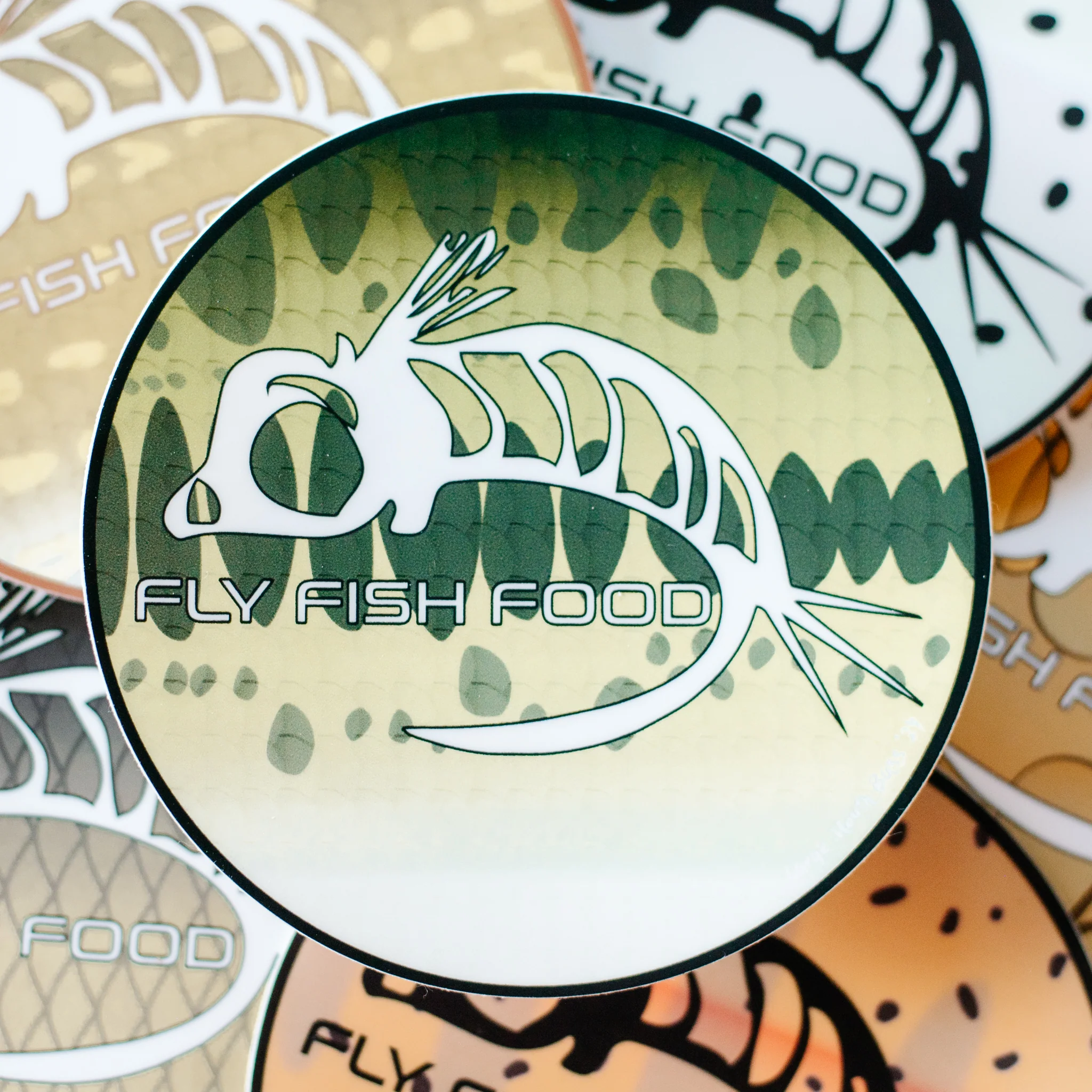 Fly Fish Food Sticker - Large Mouth Bass (5") - Image 2