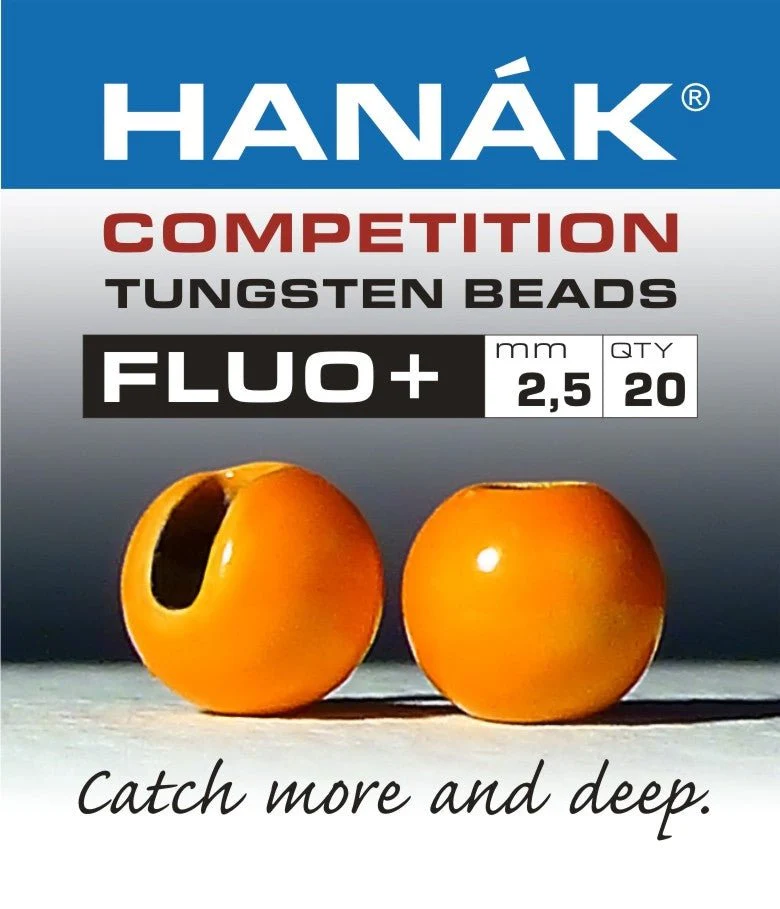 Hanak Fluo+ Slotted Tungsten Beads - Image 2