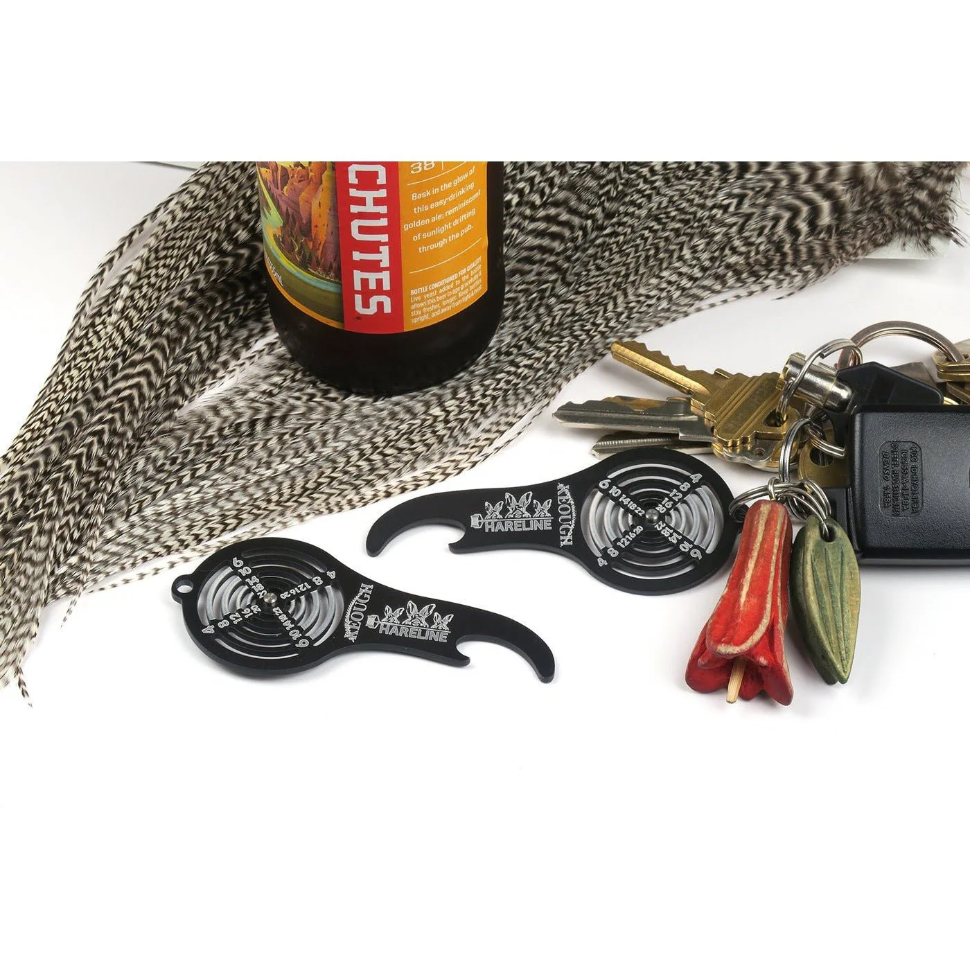 Hareline Bottle Opener & Hackle Gauge Key - Image 2