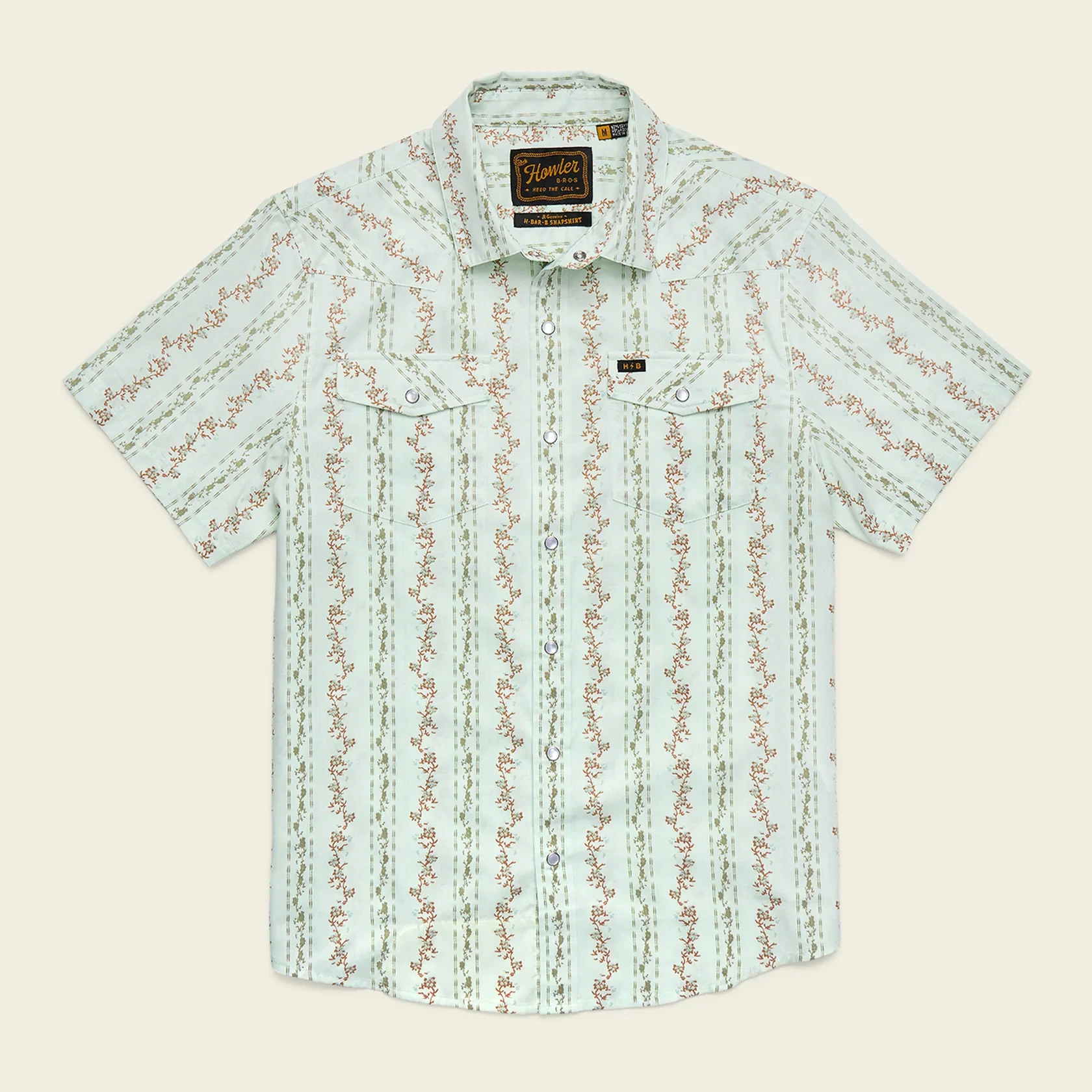 Howler Bros - H Bar B Snapshirt - Hibiscus Ribbons: Mint - Image 2