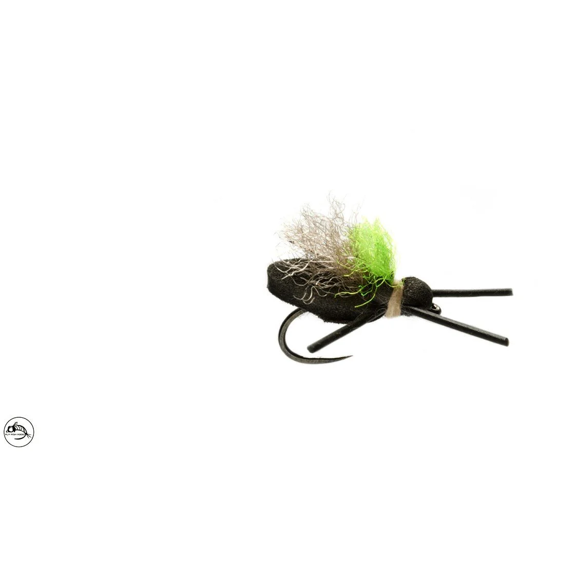 Mini Flopper Black Barbless Size 12 - Image 2