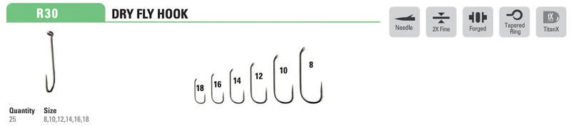 Mustad - Classic Fine Dry Hook R30AP - Image 2