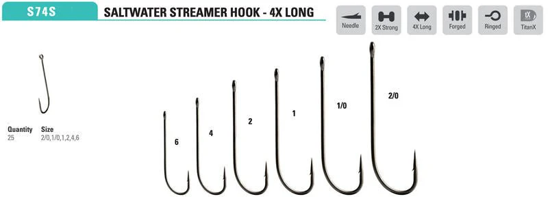 Mustad - Salt Streamer Long Hook S74SAP - Image 2
