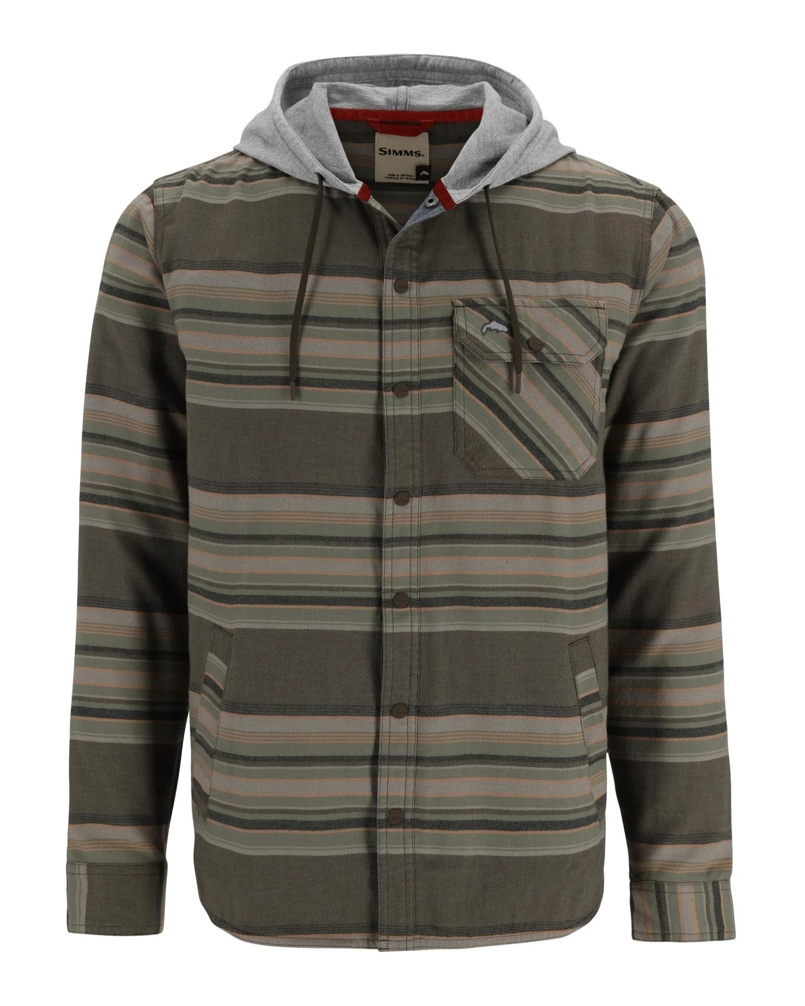 Simms - M's Santee Flannel - Hickory/Dolomite Blanket Stripe - Image 2