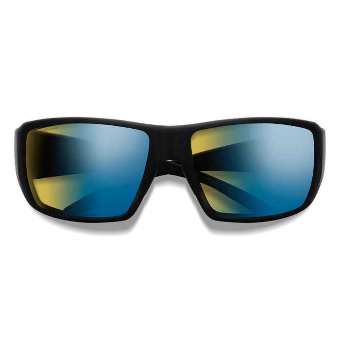 Smith Guide's Choice Sunglasses - Matte Black + ChromaPop Glass Polarchromic Yellow Blue Mirror - Image 3