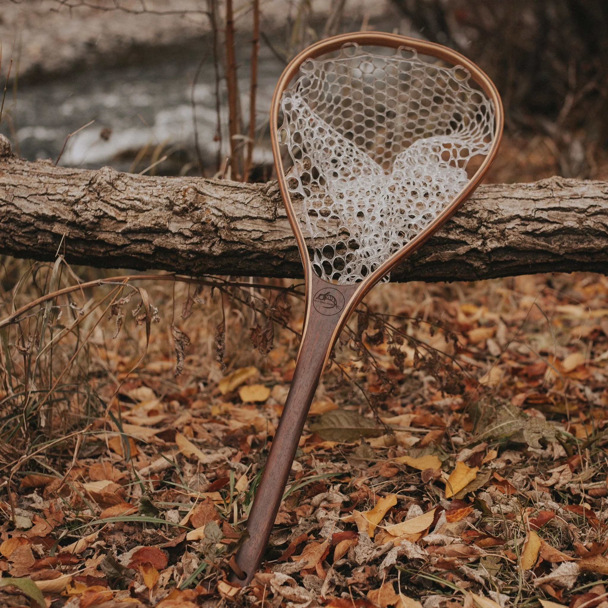 Fly Fish Food Logo - Fat Jake Custom Wood Net - Image 2